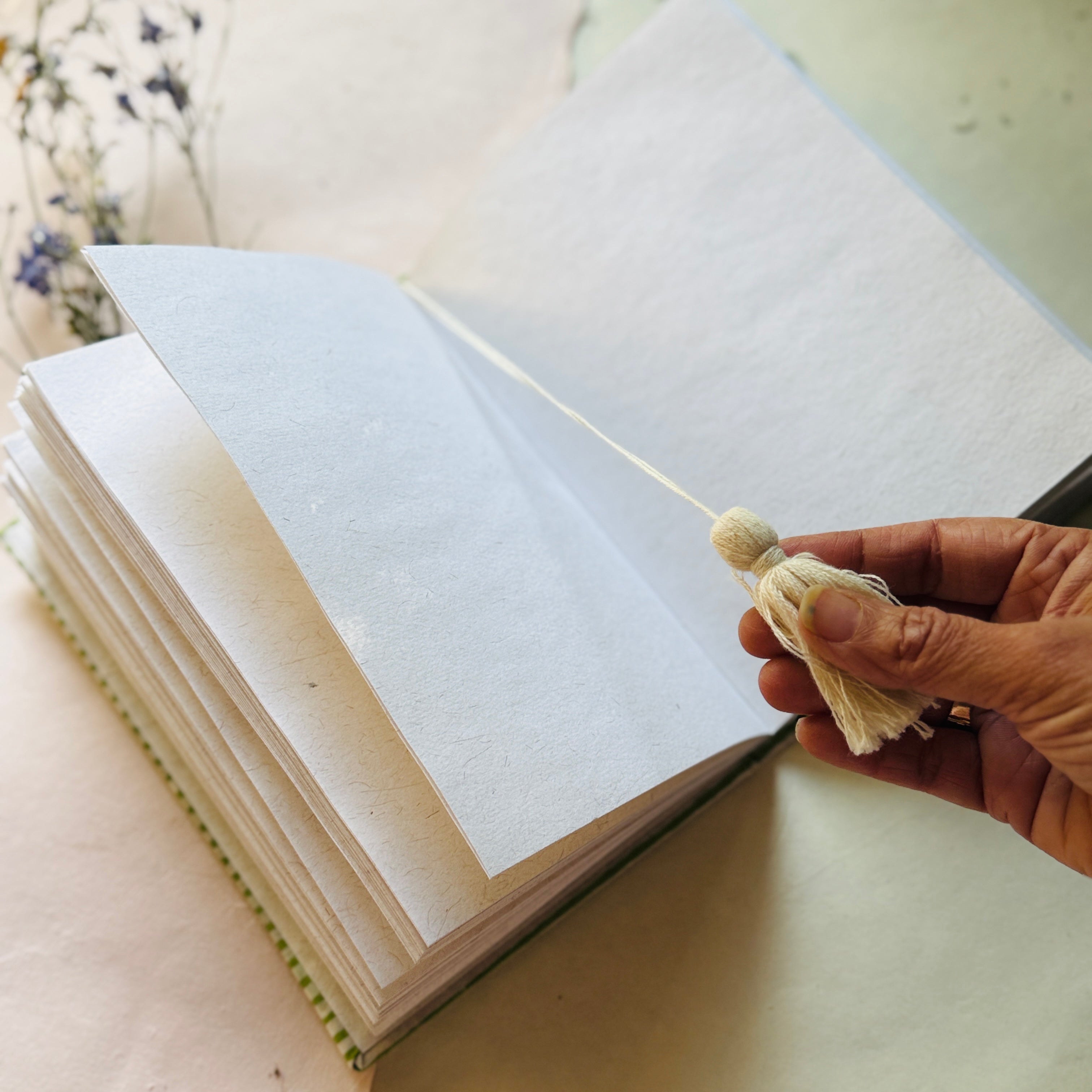 Handmade cloth cover Journal – Olive Grove