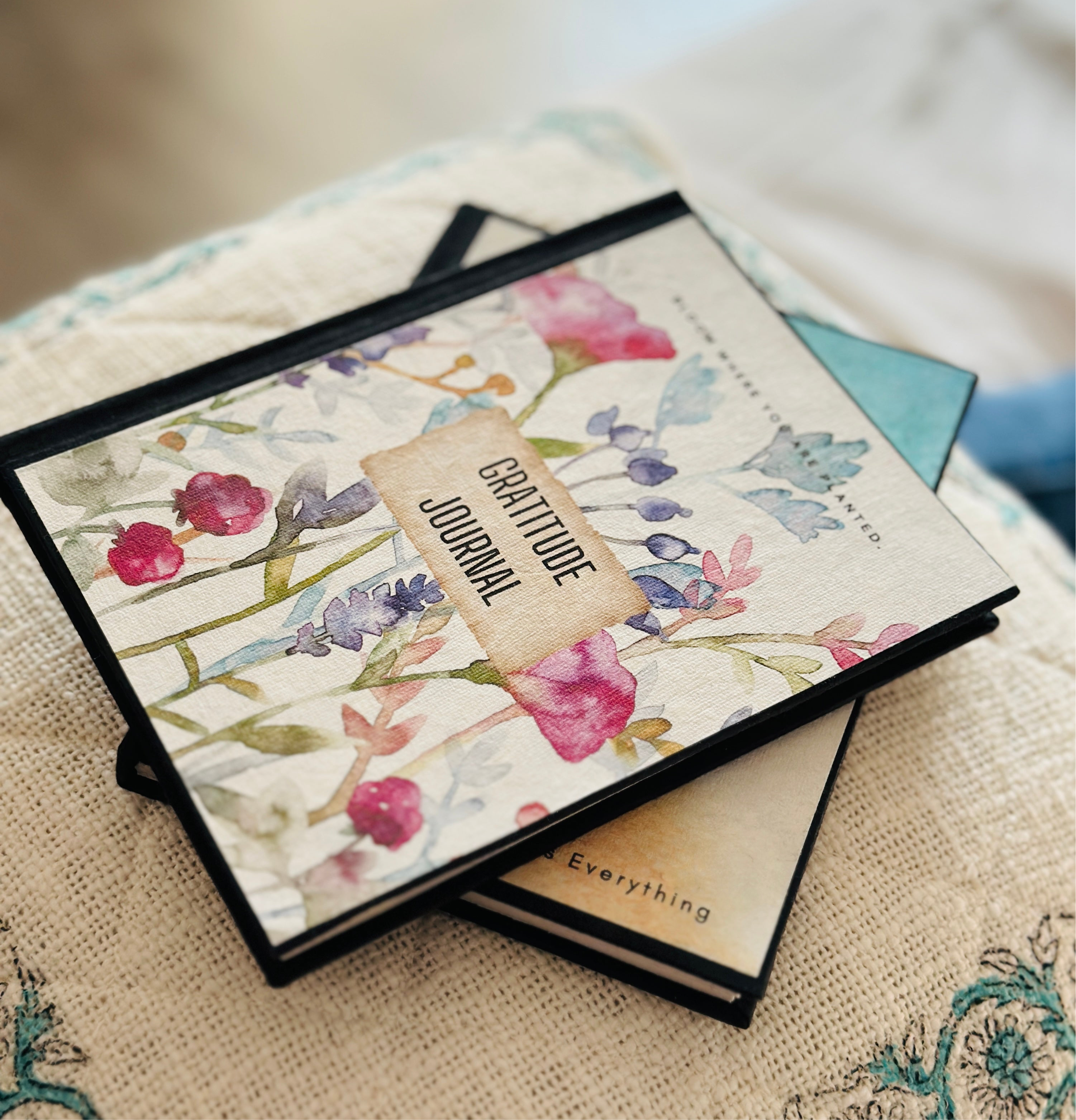 Pink Garden Gratitude Handmade Paper Journal Diary