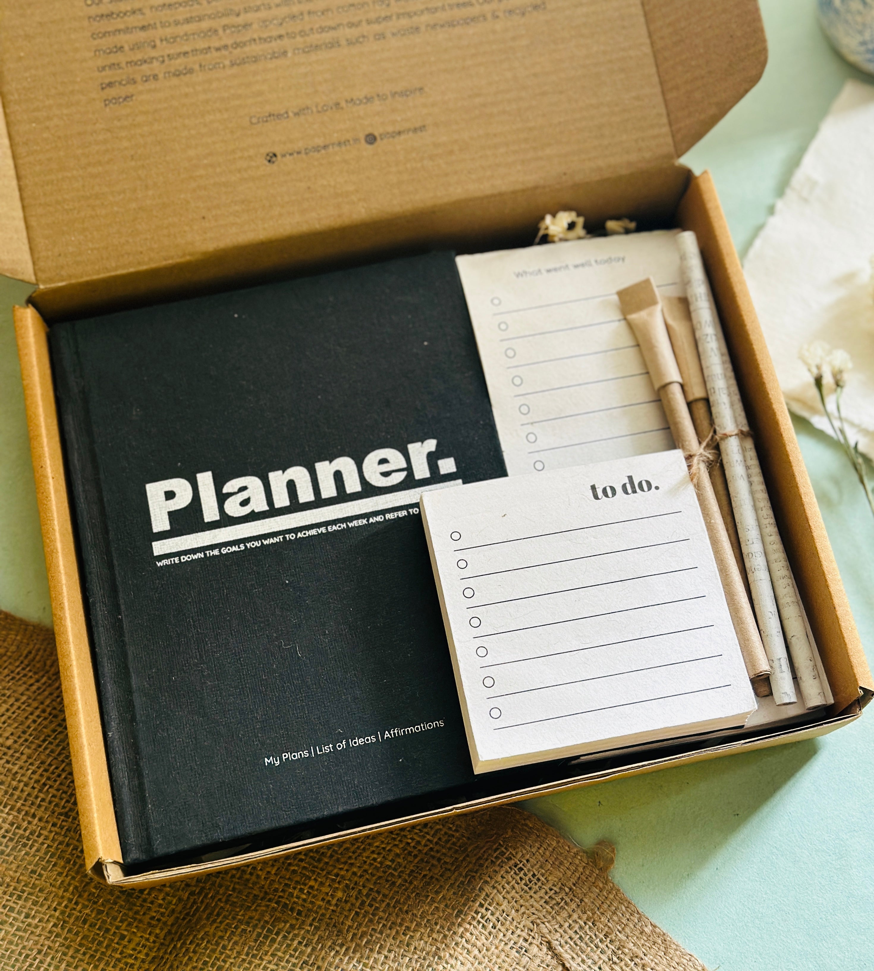 Handmade Paper Planner Corporate Gift Hamper Box