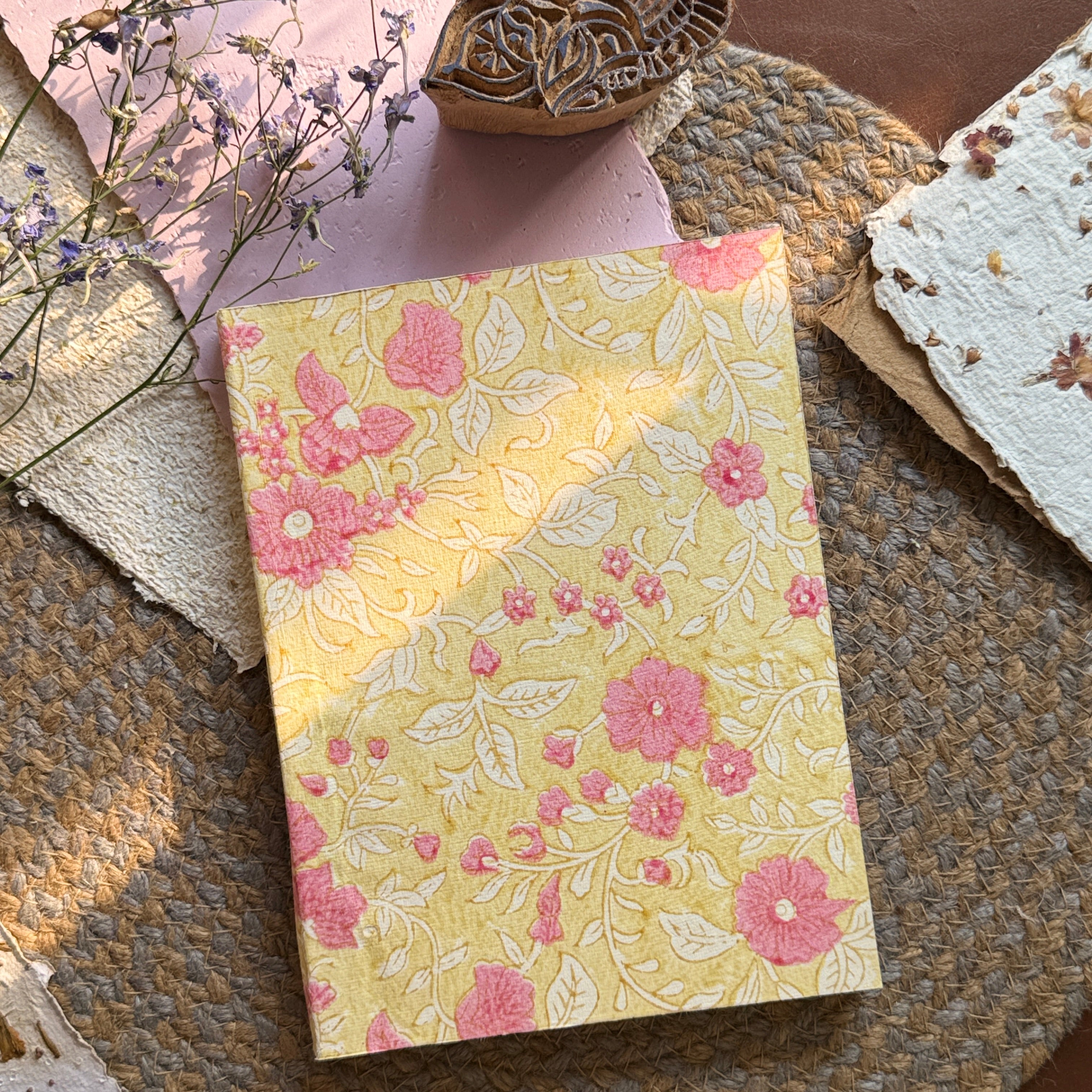 Hand-Block Print journal - Phool Vatika