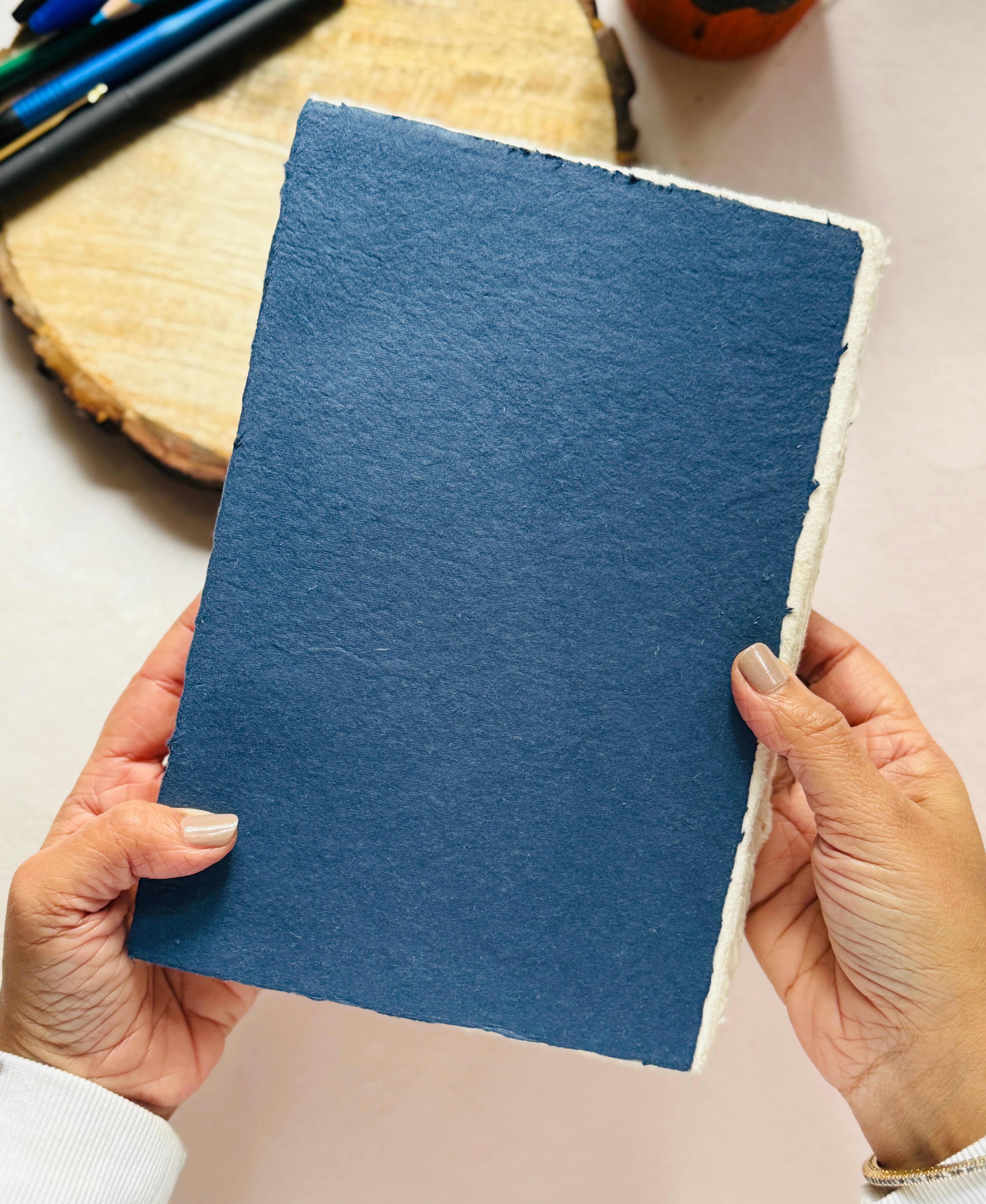 Deckle Edge Art Book B5 size –  Inky tales - Handmade cotton Papers